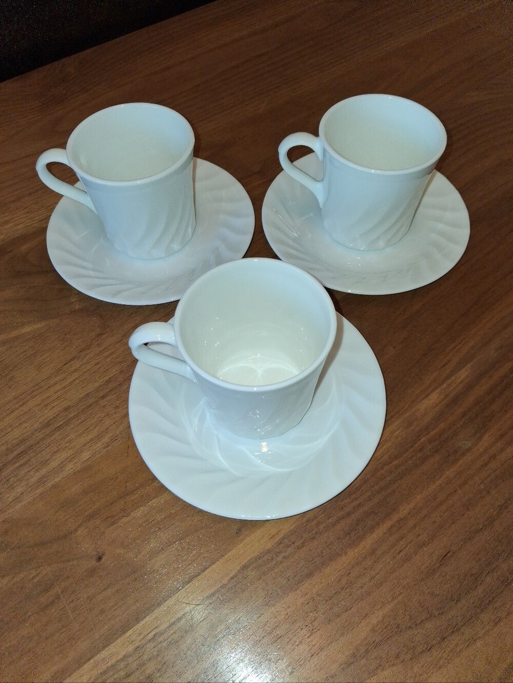 Corelle Corningware Enhancements Swirl Coffee Cup & Plate Set Of 3